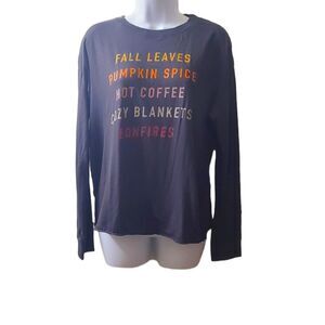 Womens Fifth Sun all fall things black long sleeve casual basic shirt